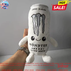 25cm Monstro Energia Ultra Branco Boneca De Pelúcia Super Macio Zero Açúcar Brinquedo Bonito Para Meninas Meninos Fãs Cr