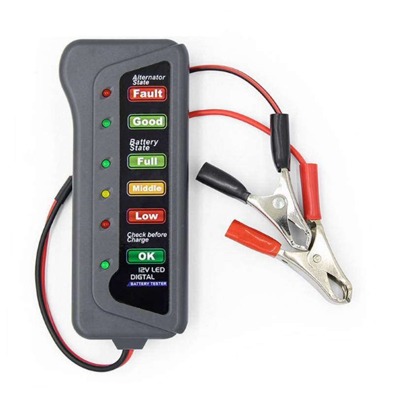 [Luckybaby-t] 12V Tester Alternador Digital 6 Luzes LED Display Ferramenta De Diagnóstico Bons Produtos