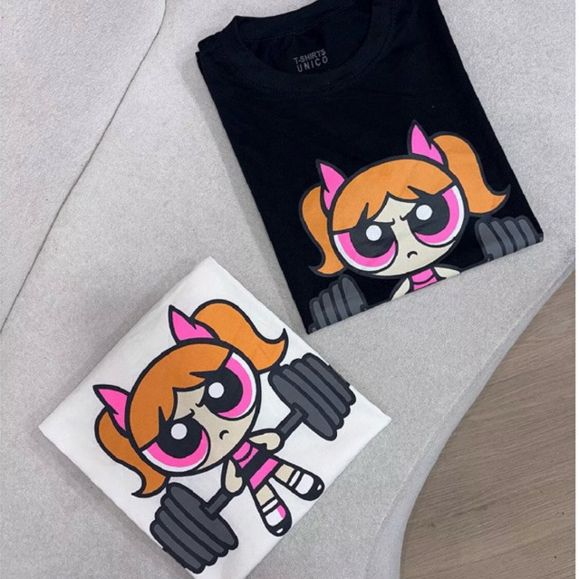 Camiseta Feminina Gym Florzinha Meninas Superpoderosas 100% Algodão