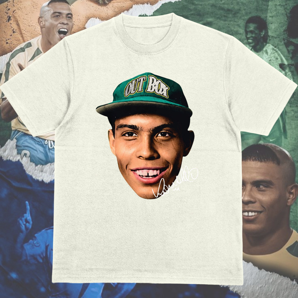 Camiseta Ronaldo Fenômeno R9 Brasil Seleção Brasileira Copa do Mundo Infantil Adulto Unissex 100% Algodão
