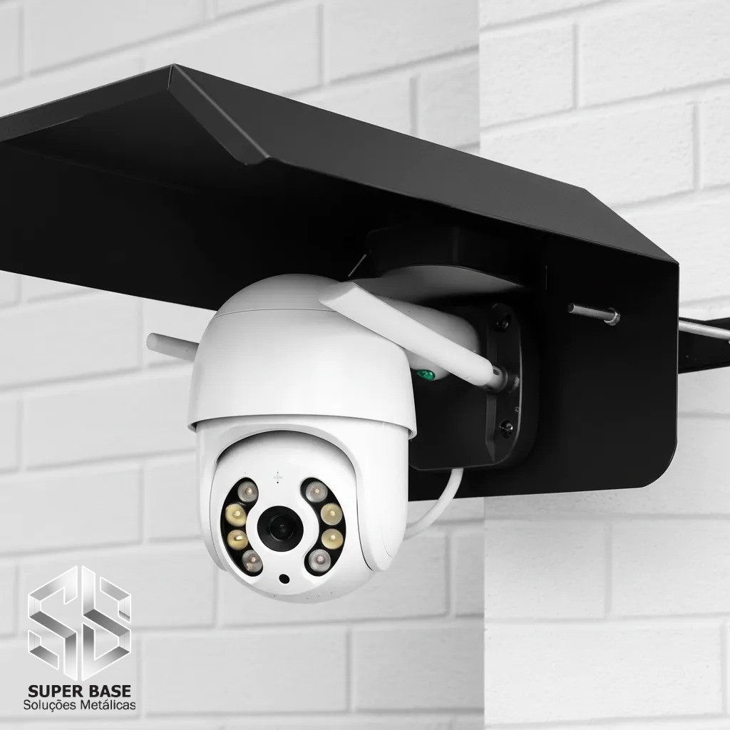 Protetor Para Câmera Bullet Wi-Fi Intelbras  Hikvision Externa Aço Preto Contra  Sol Chuva Segurança