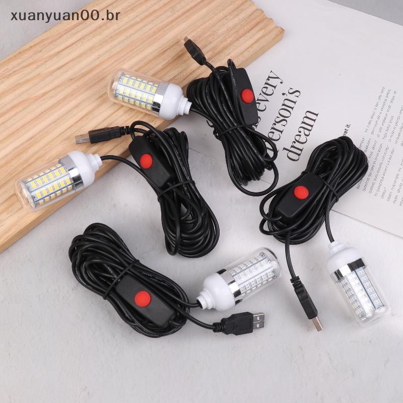 XUANY 5V USB LED Luz De Pesca IP68 Lâmpada De Isca Subaquática À Prova D'água Para Camarões Lula Krill