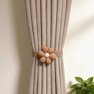 Cortina de flores atada criativa cortina de gaze branca gravata H cinta bonito fivela creme decoração Gadget