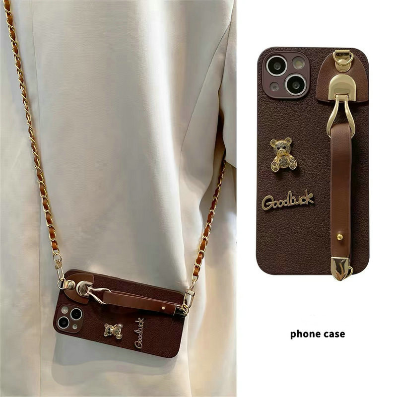 Moda Retro Marrom Pulseira Capa De Corda Longa Samsung Galaxy S26 Ultra S25 Plus