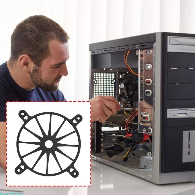 besteffie Alumínio Ventilador De Computador Refrigeração Capa À Prova De Poeira Caso Guarda Substituição Para Acessórios
