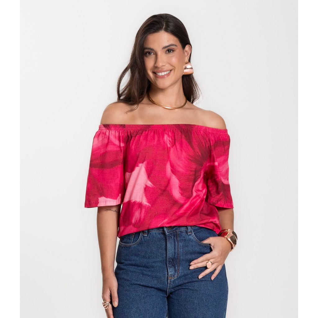 Blusa Feminina Ciganinha Infinita Cor Vermelho