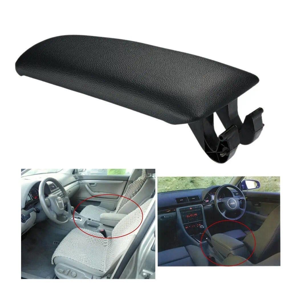 Para Audi A4 B6 B7 2002-2007 Couro Artificial Braço Centro Caixa Console Tampa Capa Blackauto Peças Decoração Do Carro