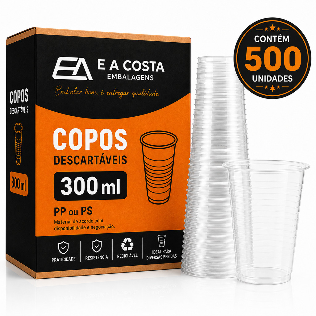 500 UN COPO PLASTICO DESCARTAVEL 300ML CHOPP FESTAS REFRI