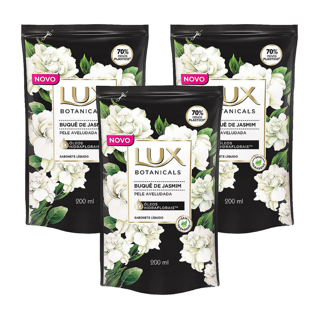 Kit 3 und Sabonete Líquido Lux Buque de Jasmim Refil 200ml