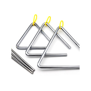 Triângulo sino jardim de infância triângulo ferro 13cm 17cm 20cm 27cm Orff instrumento percussão T6 quadro de madeira tr