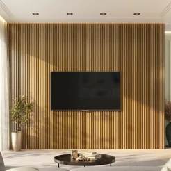 Painel Ripado de PVC 4 Barras de 2,70MX15CM (1,62m²) Bariri Cerejeira