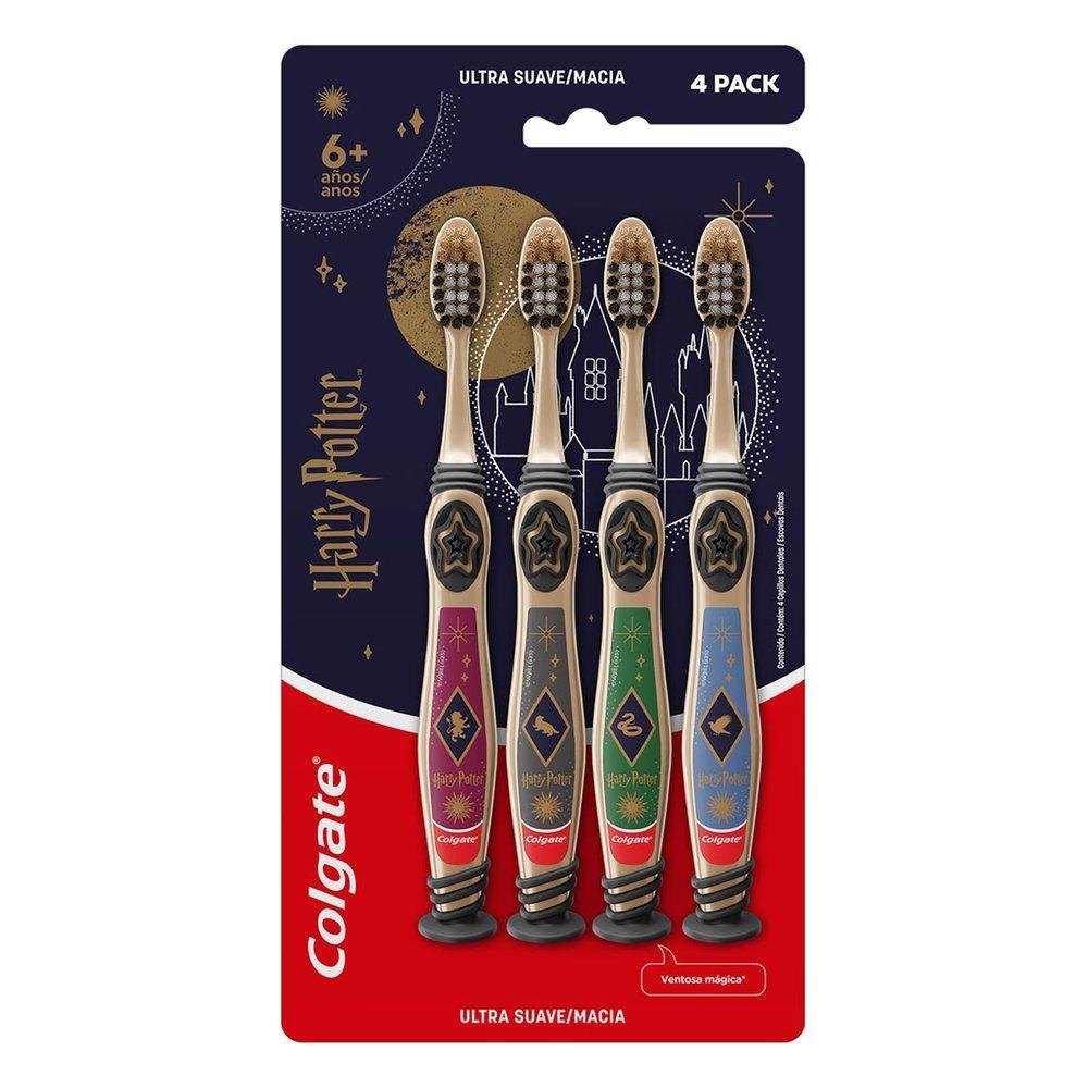 Escova Dental Colgate Infantil Ultramacia Harry Potter com Ventosas 4 unidades