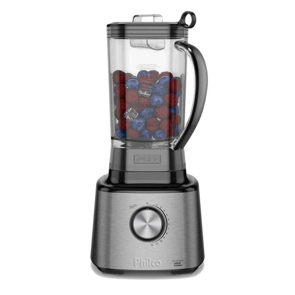 LIQUIDIFICADOR PHILCO 1400W 3L 12 VELOCIDADES INOX PLQ2100PI