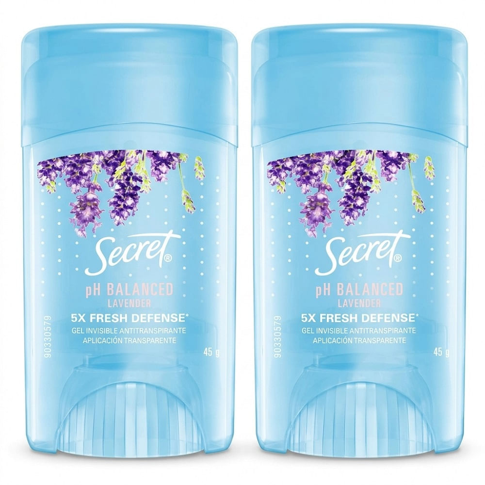 Kit 2 Desodorante Stick Gel Secret Lavanda 45g Cada