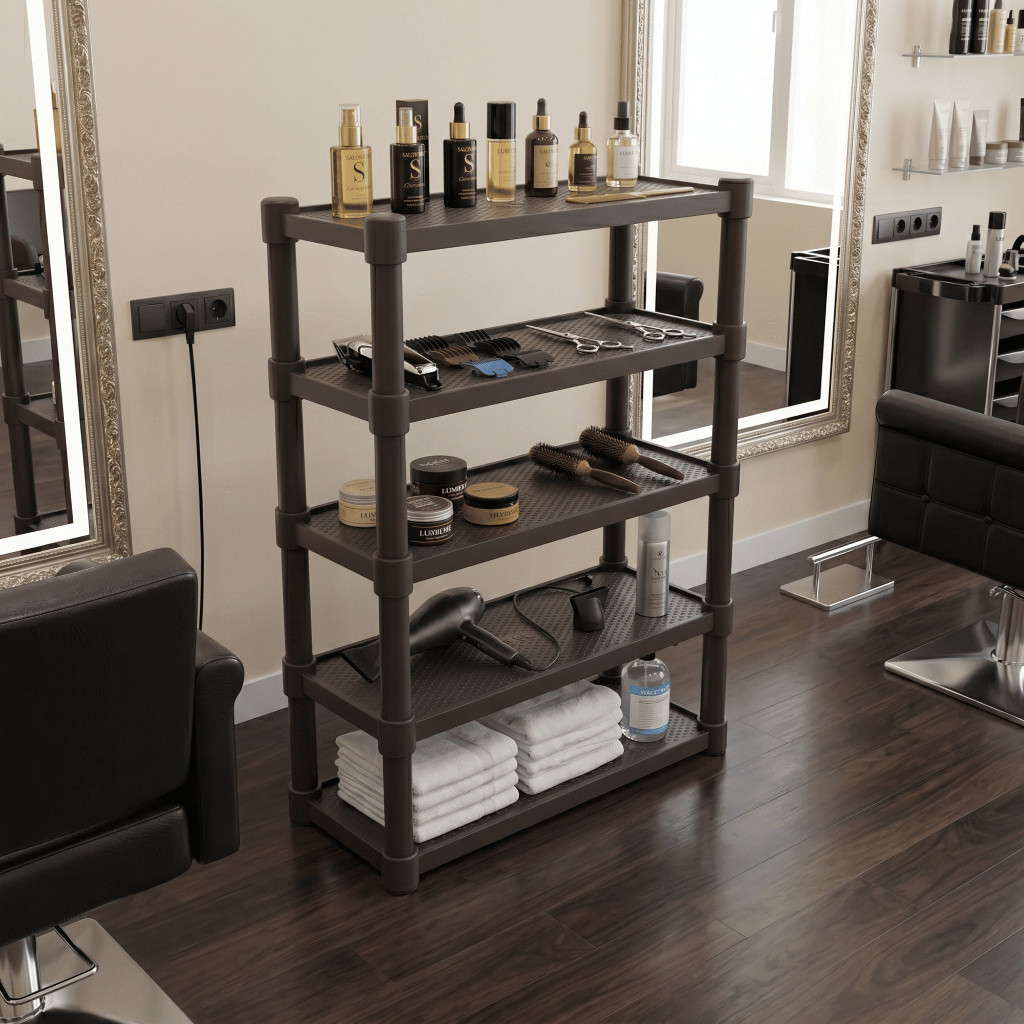 Estante Prateleira Modular Multiuso Organizadora Plástico Reforçado 5 Andares - Kaziva