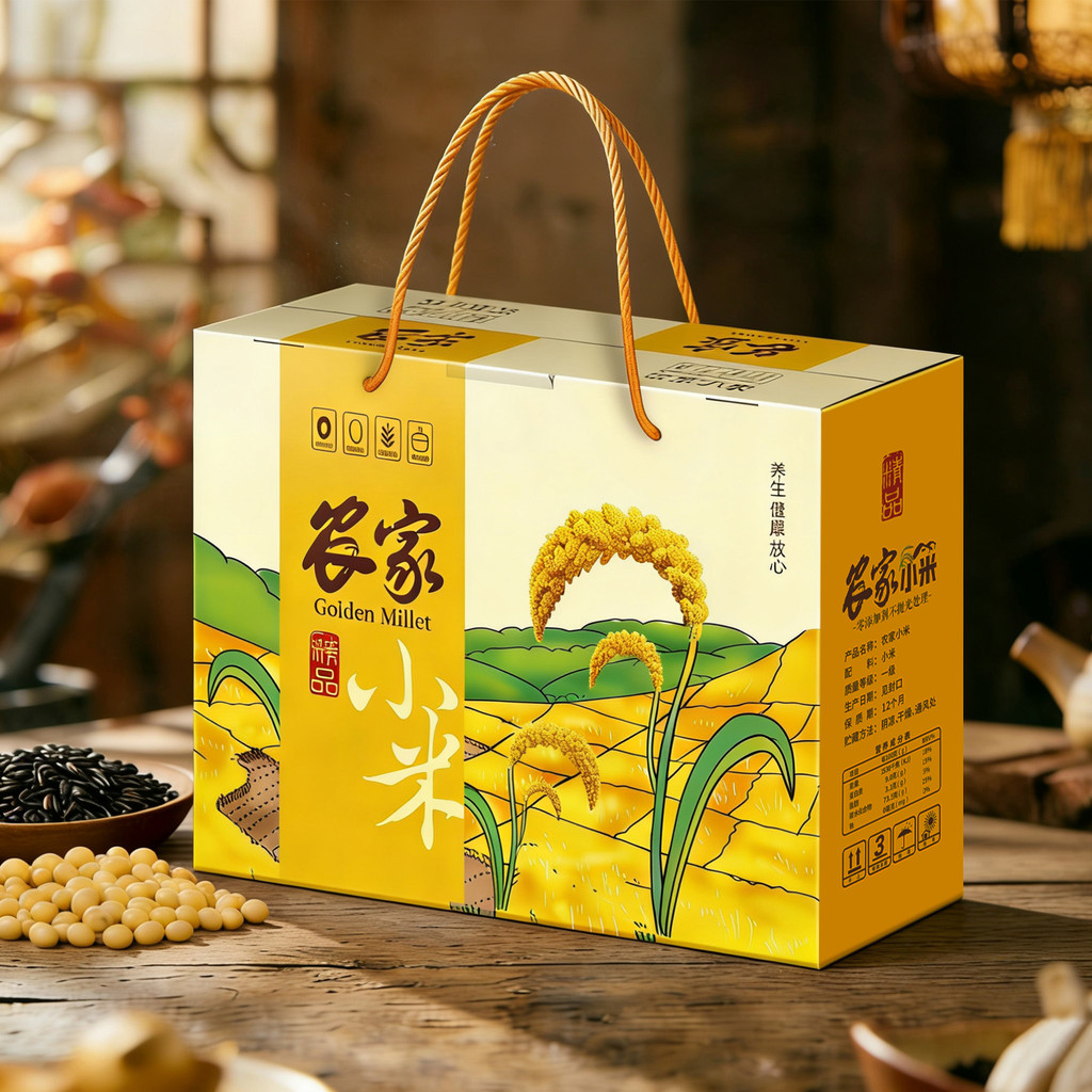 5kg xiaomi caixa de presente caixa de embalagem vazia caixa de papel multigrãos Boutique fazenda xiaomi caixa de embalag