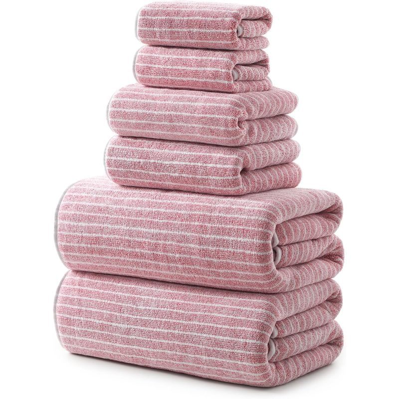 Conjunto De Toalhas De Banho De Microfibra De 6 Peças REDKISS , Ultramacio , Altamente Absorvente E Amp ; Secagem Rápida