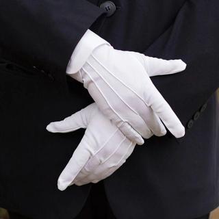Luvas Formais De Algodão , Branco Para Etiqueta Hidratante À Mão Pretas E Brancas