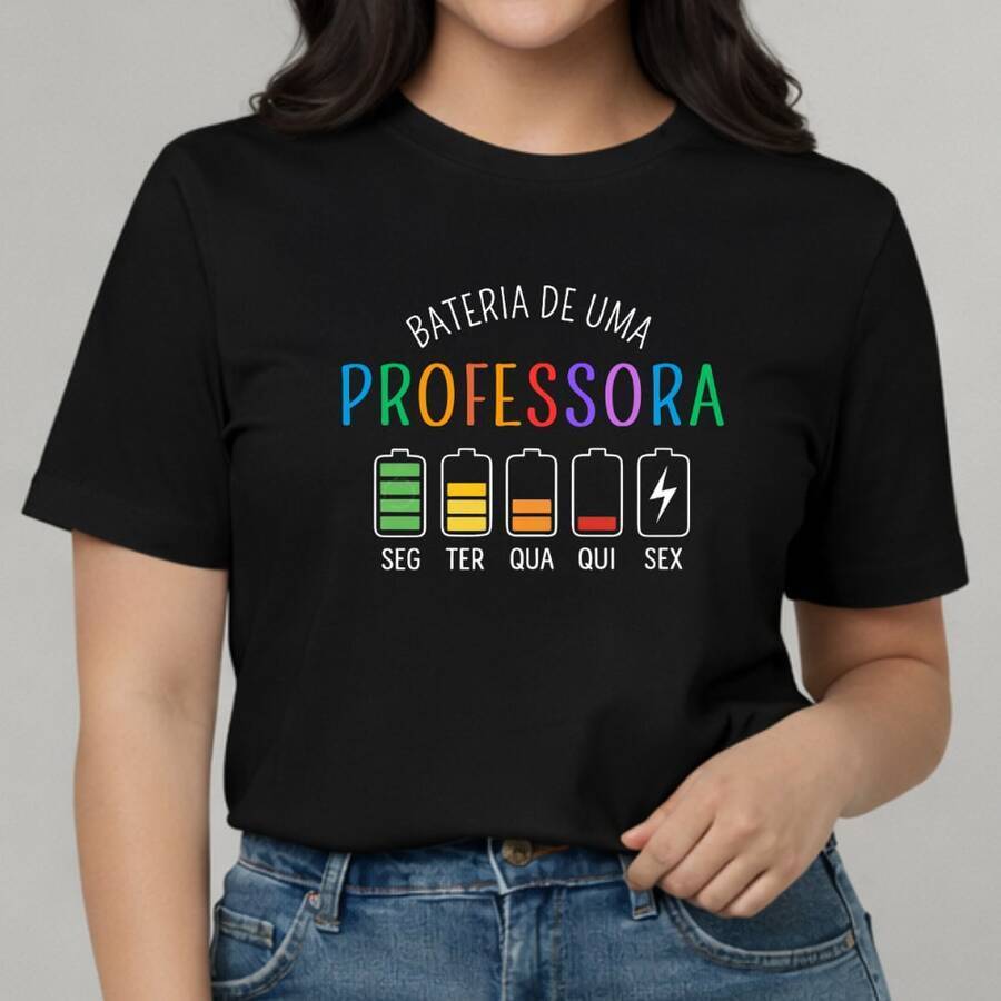 Camiseta Feminina Estampada - Professora Engraçada Educação Pedagogia - Confortável - 100% Algodão Envio Rápido