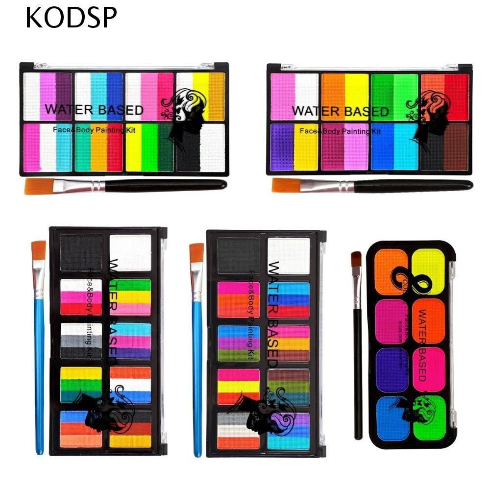 KODSP, conjunto de pintura corporal artística, inclui ferramentas para pintura facial colorida, além de tintas oleosas e
