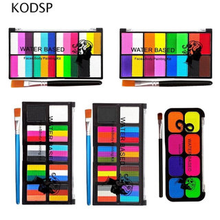 KODSP, conjunto de pintura corporal artística, inclui ferramentas para pintura facial colorida, além de tintas oleosas e