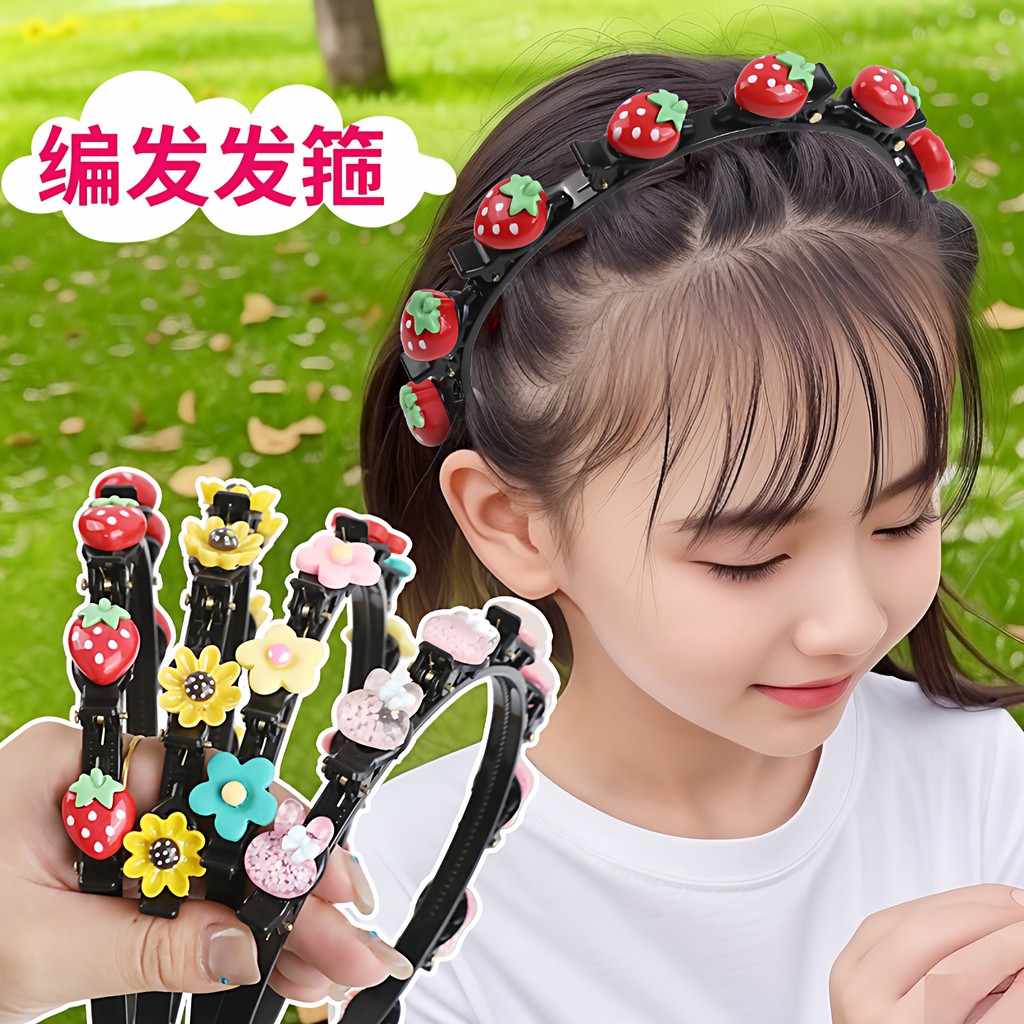 Bandana crianças bonito não machuca o cabelo preguiçoso estilo Headwear menina trançado fixação de cabelo ferramenta úti