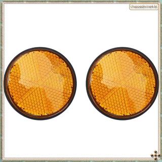 [Yzr] 2pcs 2 " Refletor Laranja Redondo Universal Para Motocicleta ATV Dirt Bike
