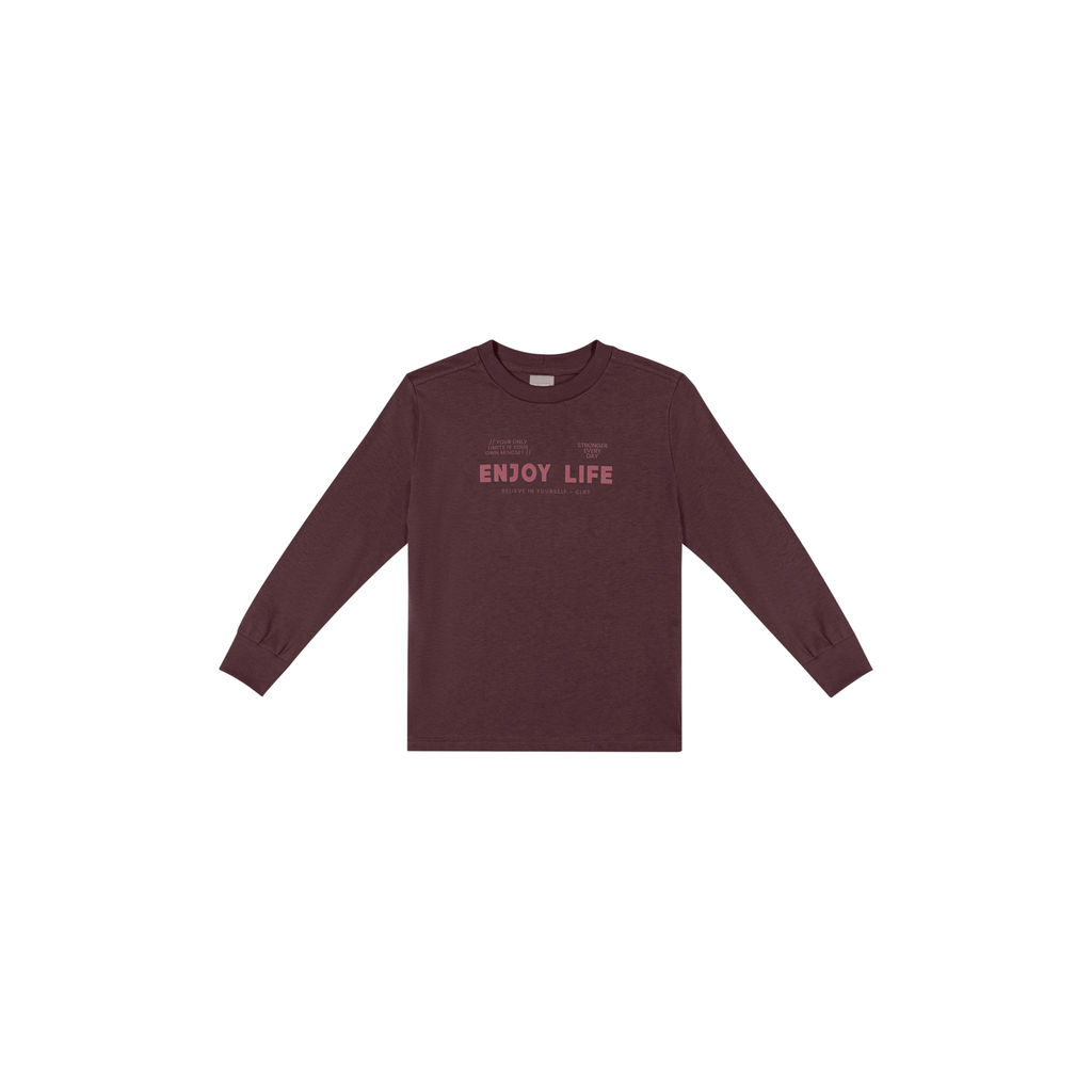 Camiseta Longa Infantil Menino Enjoy Colorittá Roxo · foto 2