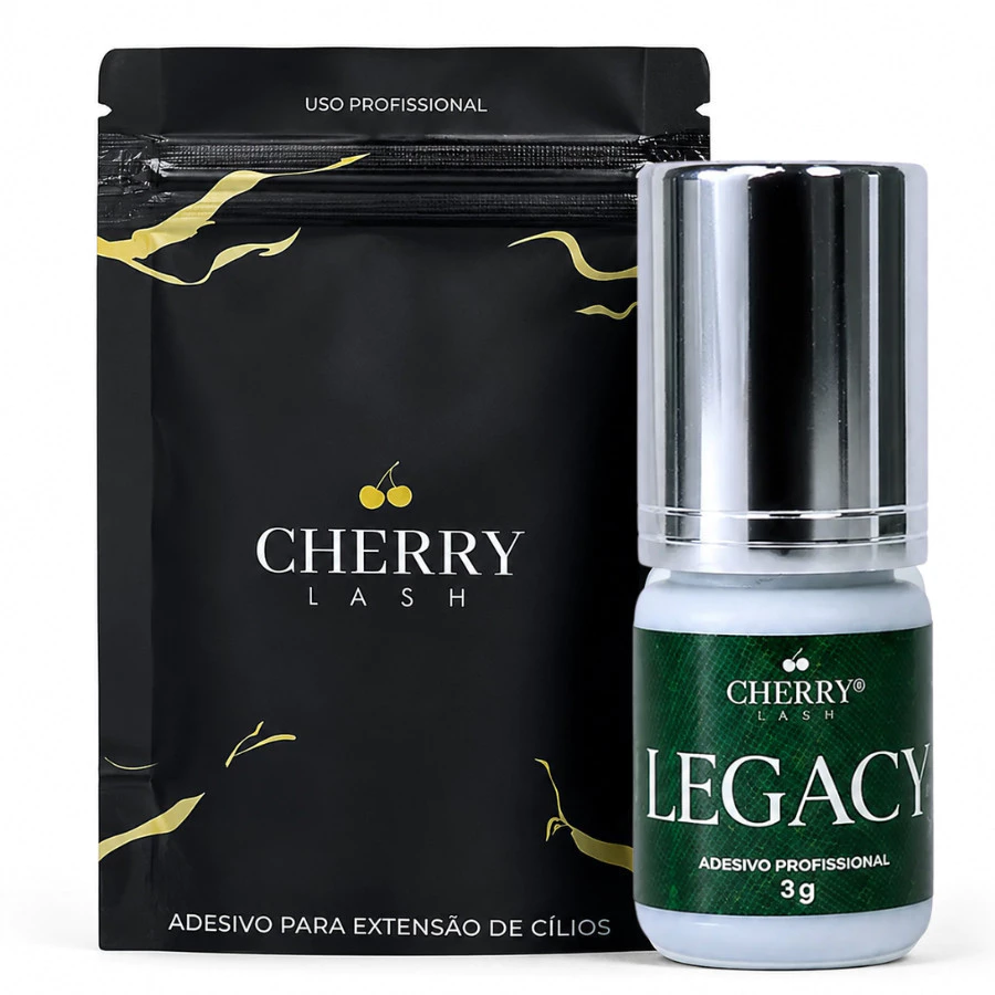 Cola Adesivo Legacy Cherry Lash 3g Para Extensão De Cílios Alongamento Cilios Retenção Volume Fio