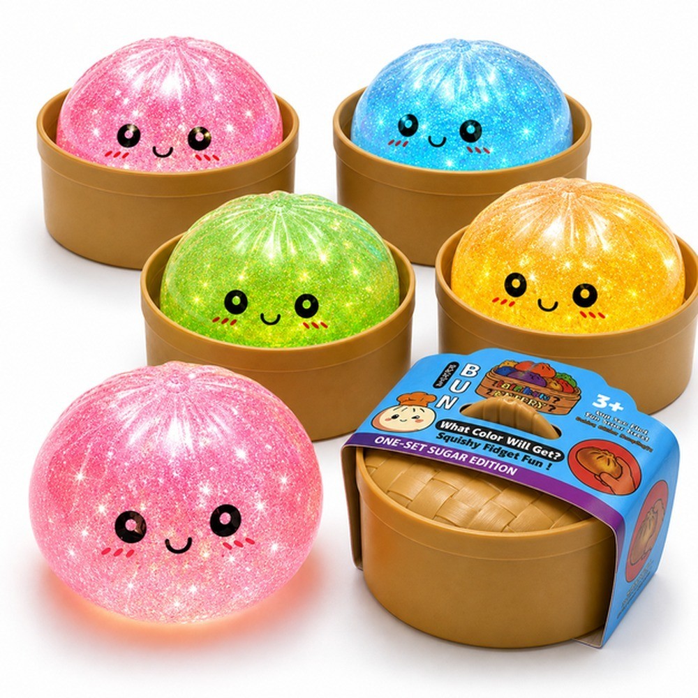 Dumpling Squishy Anti Estresse Caixa Misteriosa Fidget Grande Fofa Brinquedo Fidget Bao Chinês