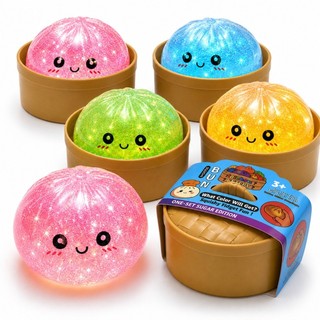 Dumpling Squishy Anti Estresse Caixa Misteriosa Fidget Grande Fofa Brinquedo Fidget Bao Chinês