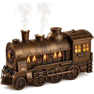 Difusor de Aromas TrainDiffuserChristmas, 300ml, Difusor de Aromas Vintage com Design de Trem a Vapor e Controle Remoto,