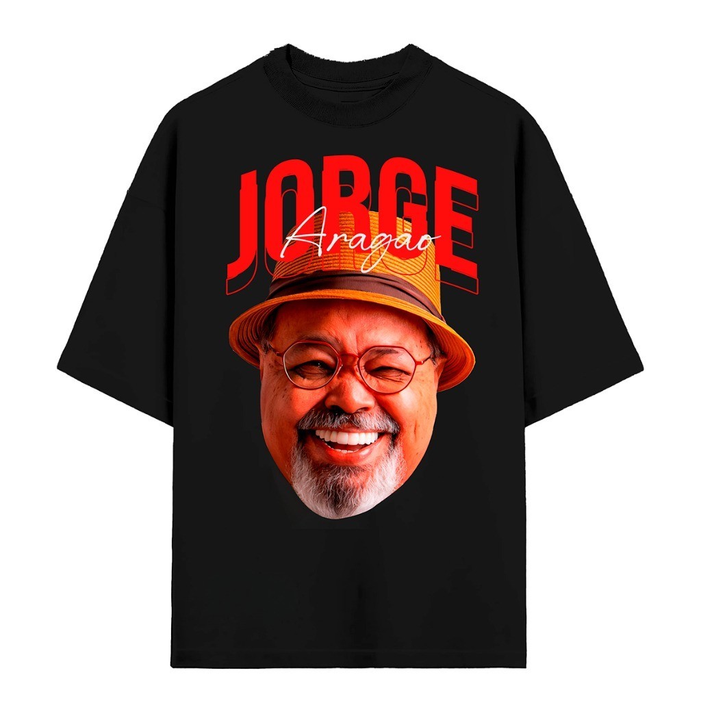 [Camiseta Premium em Algodão Puro]GXG Camiseta Oversized Jorge Aragão – Coleção Gigantes do Samba | UseCriolice