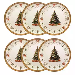 Jogo de 6 Pratos Rasos 26 cm Oxford Pequenos Encantos