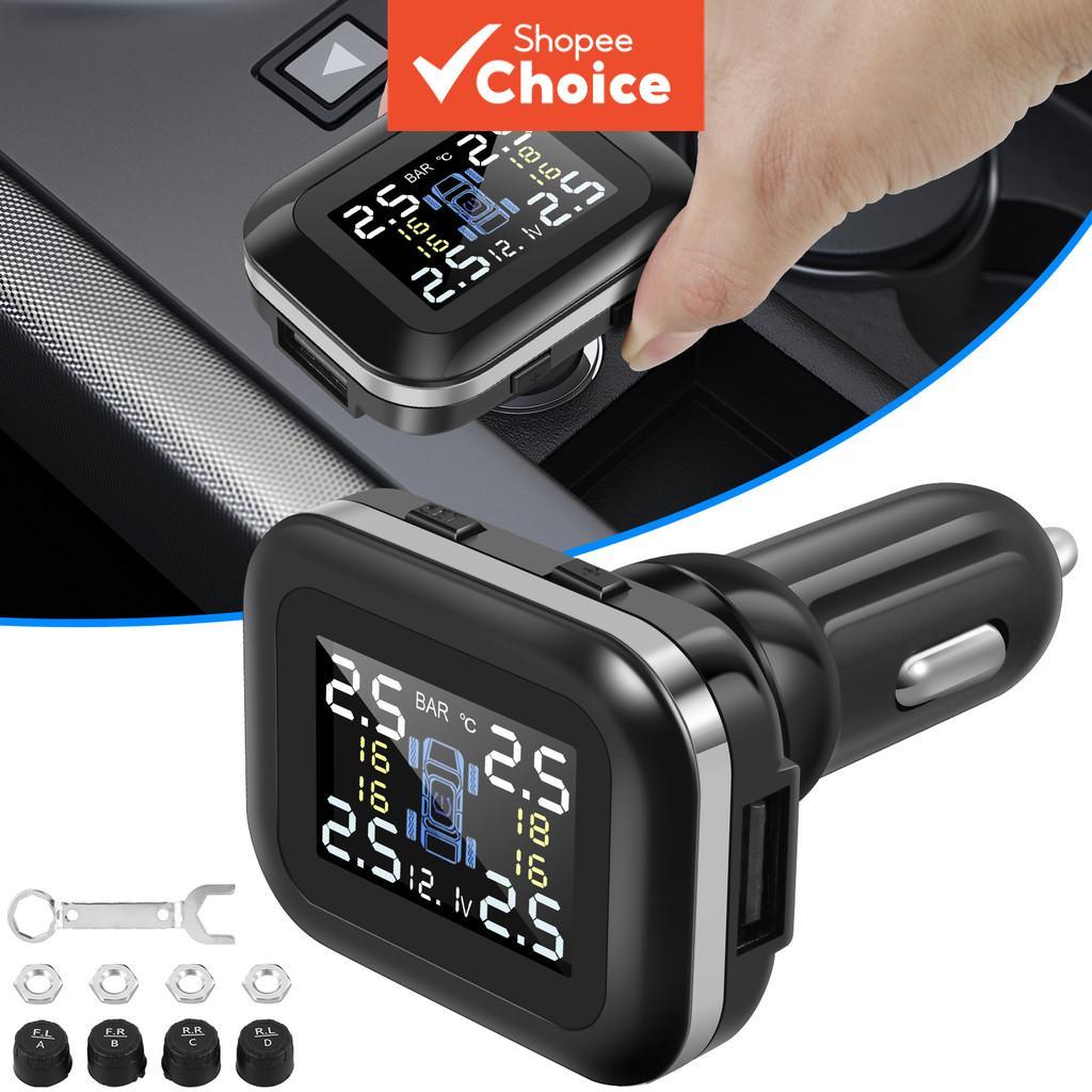 Medidor Digital de Pressão de Pneus – Sistema de Monitoramento de Pressão de Pneus para Carros em Tempo Real com Medidor