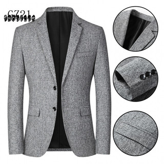 Casaco de Terno Masculino de Cor Sólida com Botões Duplos e Bolso para Casamento, Outono/Inverno TO629