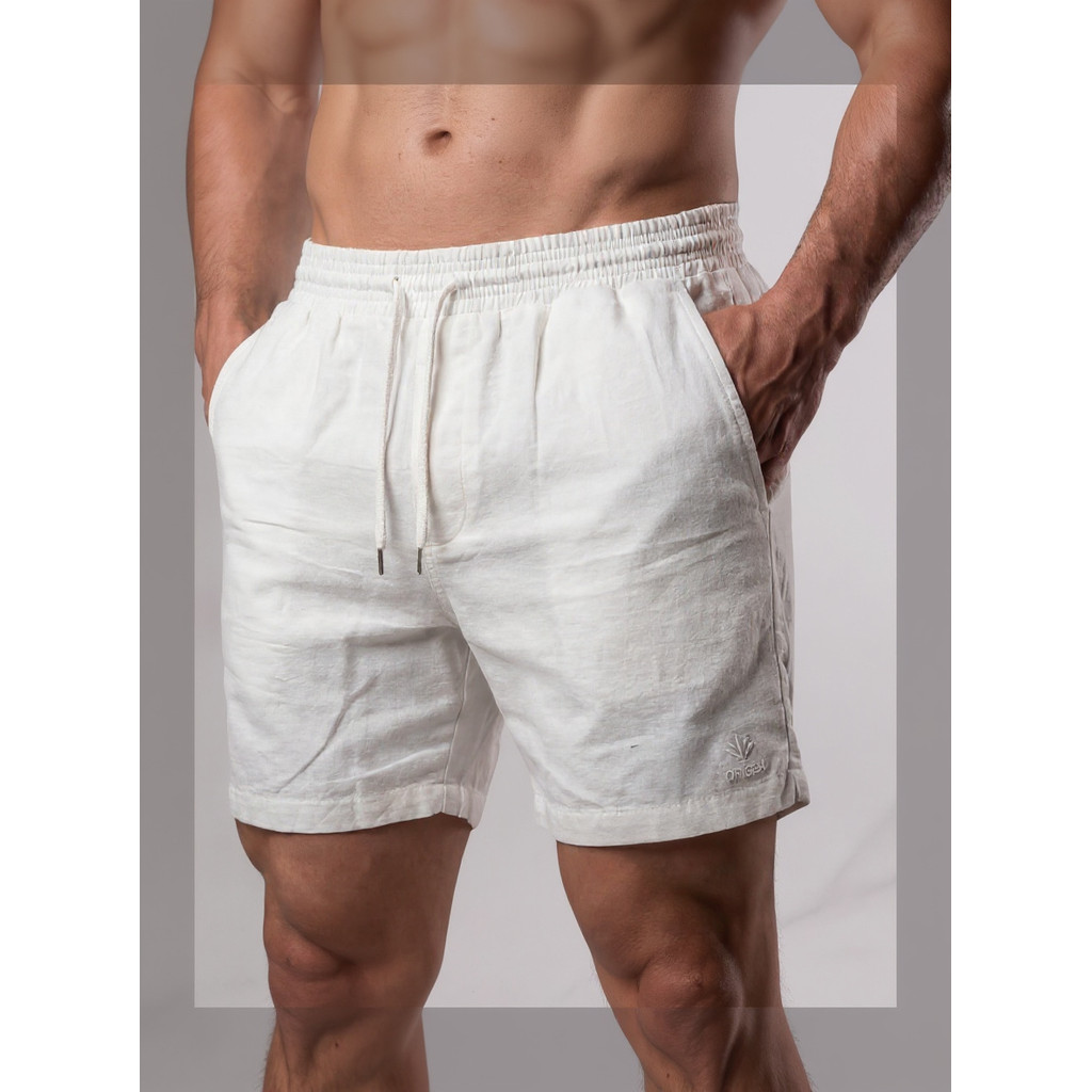 Kit 2 Bermudas Masculinas Linho Elastano Praiana Confortável Verão — Universo dos Achados PRP