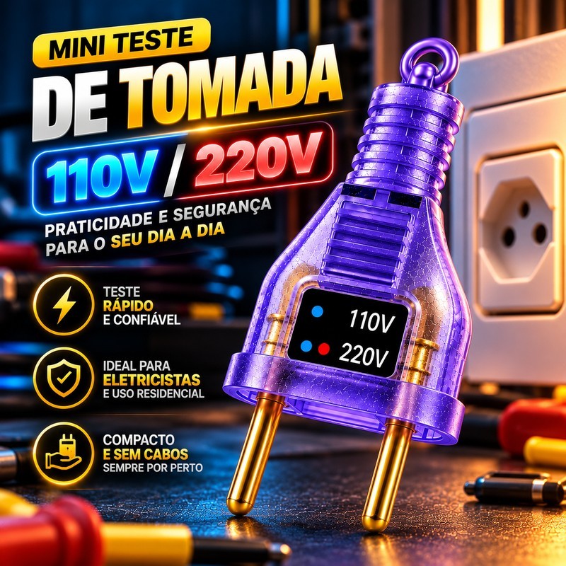 Chaveiro Teste Identificador Tensão Voltagem 110/220v
