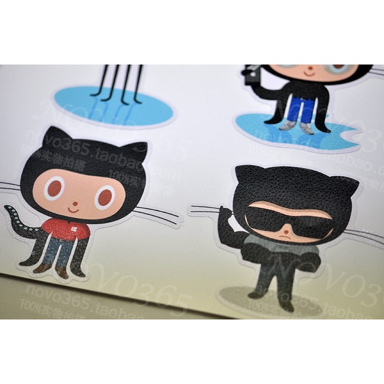 Github Programador Adesivo Único Pequeno Polvo Adesivo Notebook Adesivo Sem Cola À Prova D 'Água Octocat