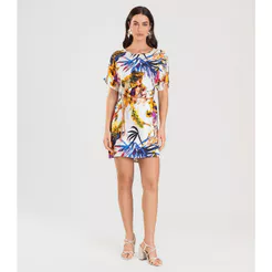 Vestido Adulto Feminino Infinita Cor Azul