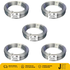 Kit Arame Liso Galvanizado BWG 20 0,89mm 5kg JST 5 Rolos de 1kg Artesanato