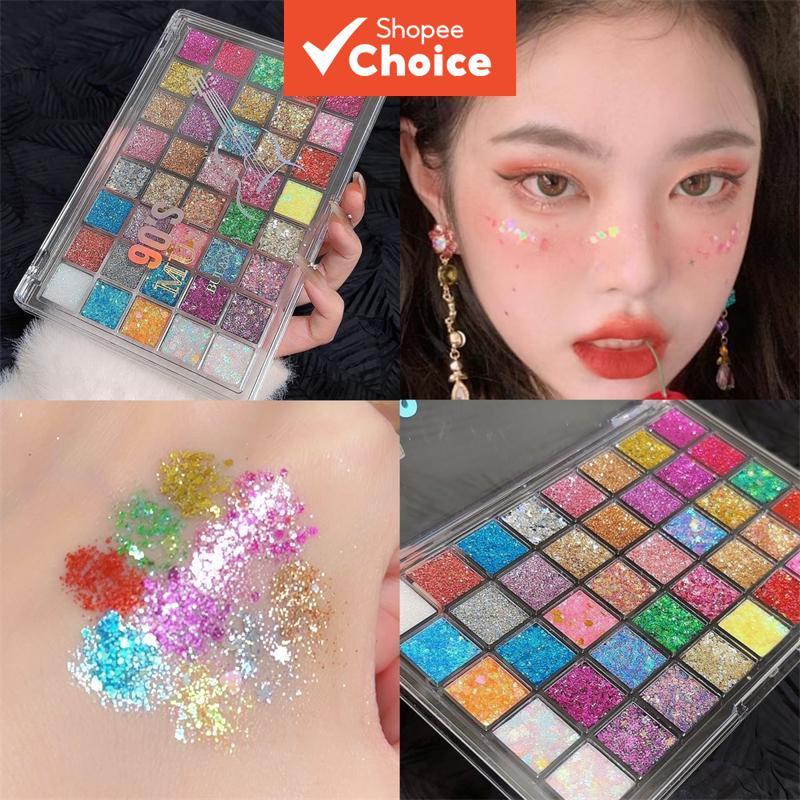Maquiagem de palco: 40 ganchos de glitter, sombras com lantejoulas, adesivos para o rosto, super brilhante