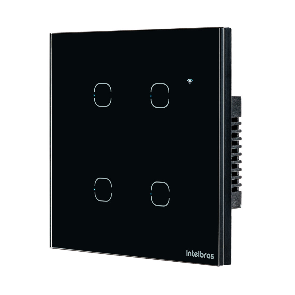 Interruptor inteligente Wi-Fi Touch 4 teclas Preto EIW 1004 Intelbras · foto 2