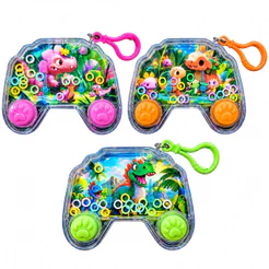 Joguinho de Argola Aquaplay Dinossauros Sortido com Fundo Brilhante Brinquedo Infantil Mini Game - Castela