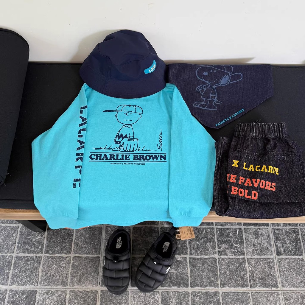 Crianças roupas novo estilo primavera outono roupas estilo fino meninos meninas diversão dos desenhos animados impresso 