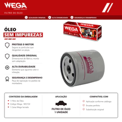 Filtro De Oleo Ford Ecosport Fiesta Ka Endura Zetec Rocam – Wega WO150