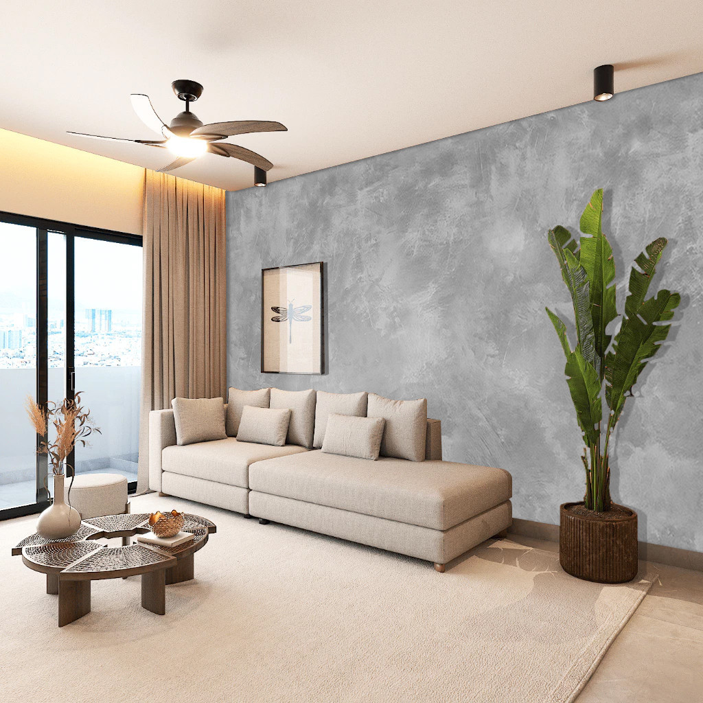 Papel De Parede Premium Cimento Queimado Autoadesivo Decoração Sala Quarto - Envio Rápido