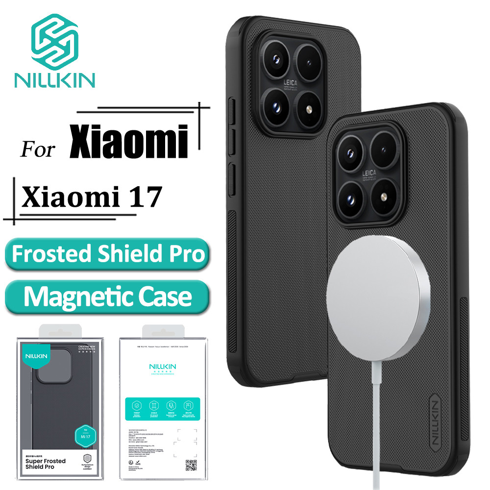 Nillkin Super Frosted Shield Pro Capa Magnética Para Xiaomi 17/15 Ultra 17 Max Traseira À Prova De Choque