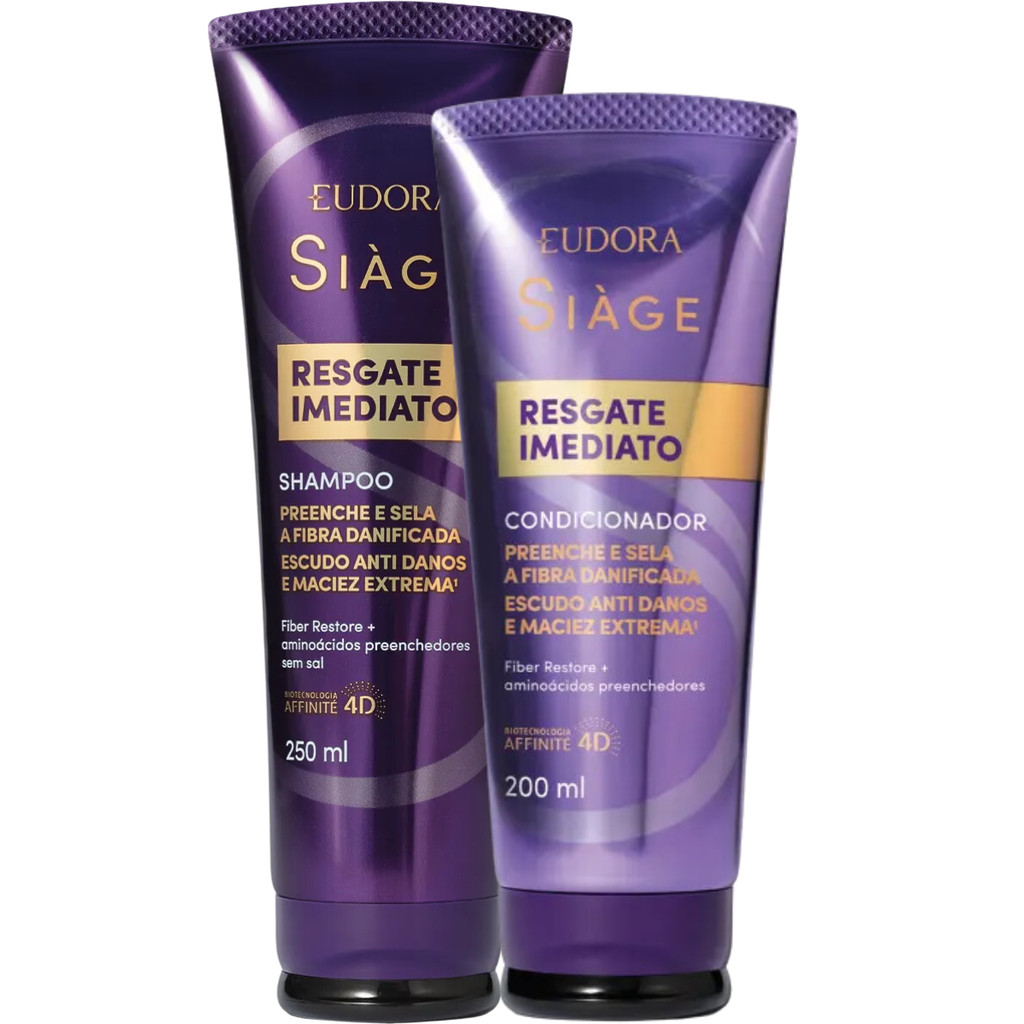 Kit Eudora Siàge Resgate Imediato Shampoo 250ml + Condicionador 200ml
