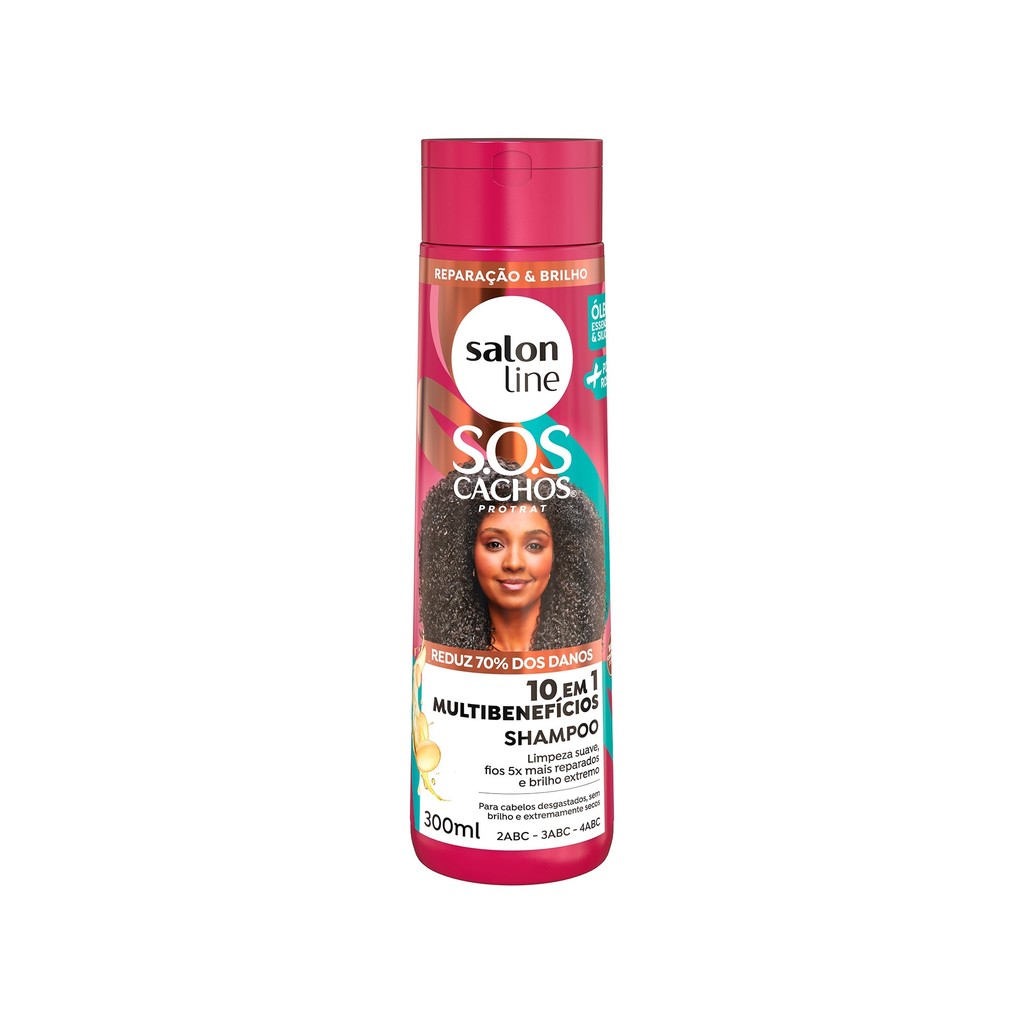 Shampoo SOS Cachos 10 em 1 Multibenefícios 300ml
